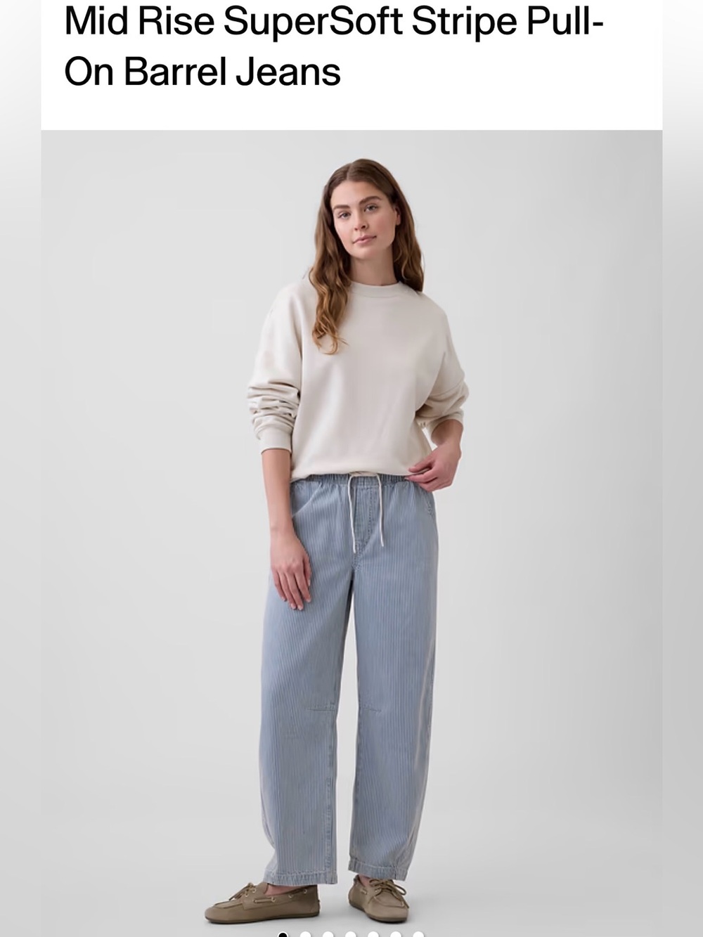 GAP Mint Blue Pinstripe Elastic Waist Kids Jeans